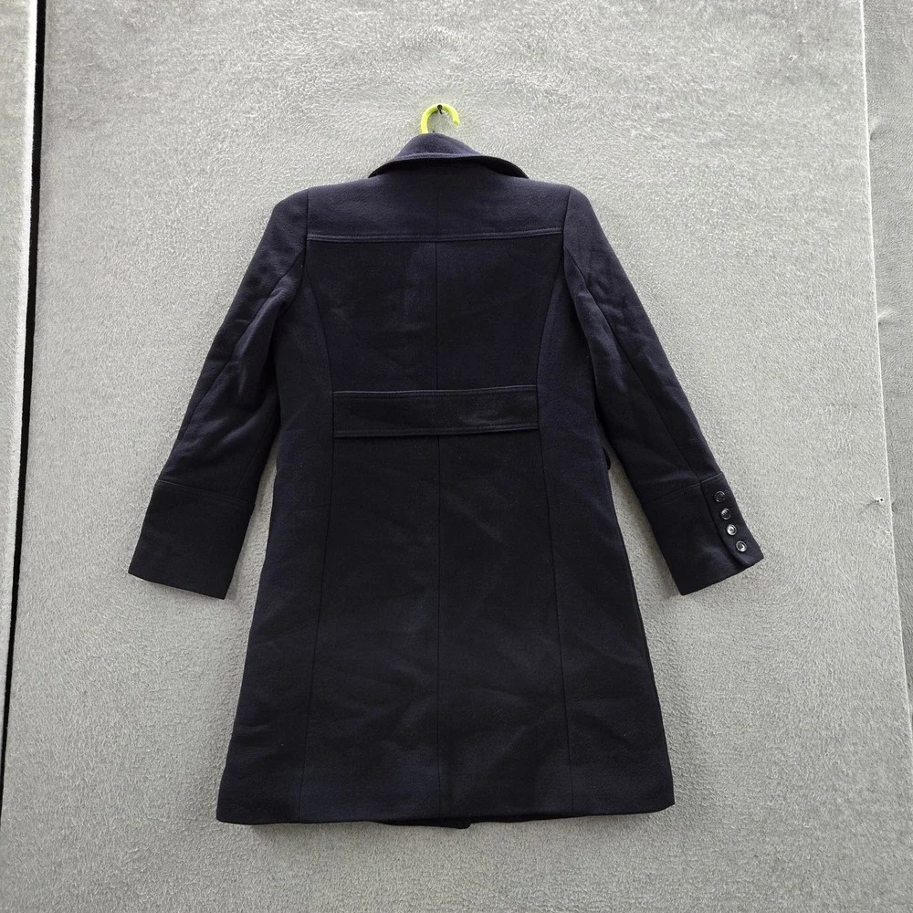 J Crew Women Jacket 8P Navy Wool Blend Double Cloth Style Peacoat‎ - Picture 10 of 10